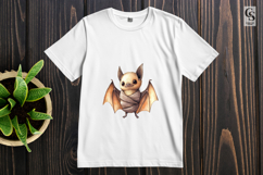 Cute Baby Bat Watercolor Clipart Sublimation PNG Product Image 2