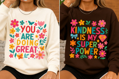 Self Worth Affirmation SVG PNG You Are Worthy Floral Product Image 3
