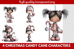 Christmas Candy Cane Characters Clipart Product Image 1