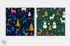 Christmas forest digital paper, background clipart Product Image 3