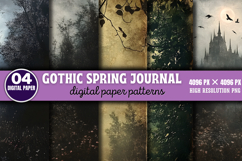 Gothic Spring Journal Digital Paper PNG Product Image 1