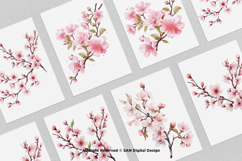 15 Bundle Watercolor Sakura Flower Cherry Blossom Japanese Product Image 3