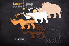 Rhino SVG Laser cut file for Glowforge Product Image 3