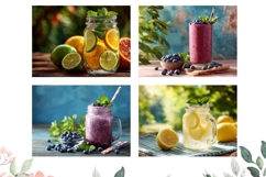 Lemonade Cutting Board, Fruits Cutting Board, Smoothie PNG Product Image 3