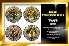 Black Wallnmut Trees Wind Spinner Sublimation - 04 Variation Product Image 1
