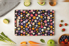 Tiny Bloom Flowers Cutting Boards sublimation Design Product Image 3