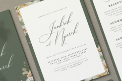 greenery wedding invitation card with roses watercolor Product Image 3