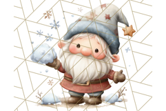 Watercolor Winter Gnome Clipart, Cute Gnome Christmas PNG Product Image 3