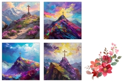Christian Square Coaster, Christian Cross Coasters PNG Product Image 3
