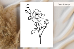 Hand Drawn Peonies Bouquet SVG Product Image 3