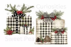 Christmas, Presents, Ephemera, PNG, watercolor, Clipart Product Image 3
