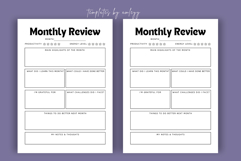 Monthly Review Planner Template Editable Canva Reflection Product Image 3