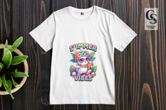 Summer Vibes Cute Animal Clipart PNG Sublimation Product Image 3