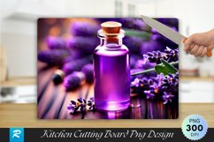 Aromatic Essence Lavender Oil Cutting Board PNG Design Product Image 1