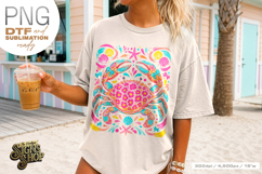 Floral Crab png, Coastal Summer Beach Design Product Image 6