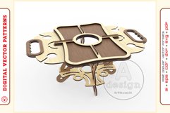 Wine Serving Tray - laser cutting file - Glowforge ready SVG Product Image 5