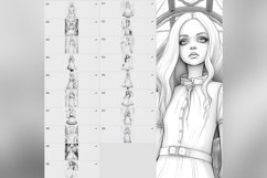50 Procreate Gothic Girls Stamp Brushes Product Image 6