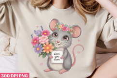 Love you, mom PNG, Cute Animals Mothers Day Clipart PNG Product Image 3
