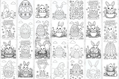 Easter coloring pages, Easter animals, Easter bundle Product Image 3