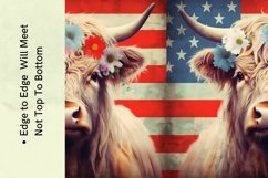 3D Highland Cow Flag Skinny Tumbler Wrap Sublimation PNG Product Image 3