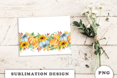 Watercolor Pumpkins seamless border png Product Image 3