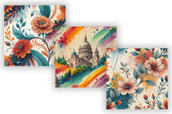 Colorful Paint Splatter Seamless Patterns, Abstract Product Image 3