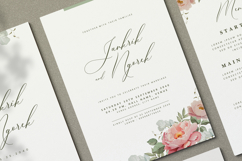 wedding card invitation set with beautiful peonies flower Product Image 3