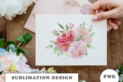 Watercolor Flowers Bouquet png Product Image 3