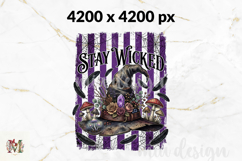 Stay Wicked Halloween PNG, Witch Hat Crystal Sublimation Product Image 2