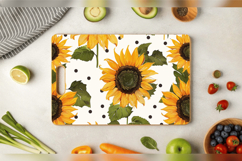 Sunflowers &amp; Polka Dots Cutting Boards sublimation Design Product Image 3