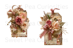 Tags, Flowers, Label, Ephemera, PNG, Junk Journal, clipart Product Image 3