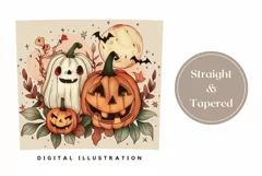 Spooky Halloween Tumbler, Vintage Halloween Sublimation PNG Product Image 3