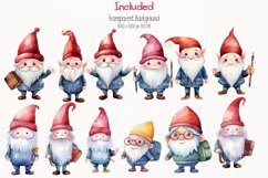 Santa Back To School Watercolor 69 Cliparts Collection Product Image 3