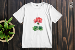 Watercolor Geranium Flower Clipart Sublimation PNG Product Image 2