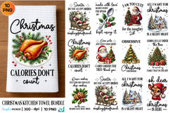 Funny Christmas Kitchen Towel Bundle, Christmas Kitchen Product Image 1