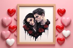 Gothic Valentines Day Clipart, Valentine Skeleton Product Image 3