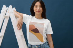 Abstract Mountain Layers Three Size Embroidery Design Product Image 3