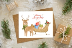 Watercolor Cute Characters Christmas Clipart Product Image 4