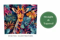 Giraffe Tumbler Wrap PNG, Giraffe Sublimation Tumbler Design Product Image 3