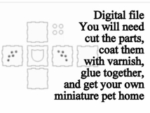 Miniature pet home vector file. Instant download laser cut Product Image 3