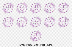 Round Split Alphabet Monogram Letters SVG, Monogram Font SVG Product Image 3