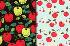 Red Apple Pattern Digital Papers Bundle Product Image 4