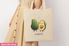 You Complete Me PNG, Avocado Sublimation Product Image 1