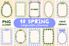10 Coquette Spring Frames PNG Bundle Product Image 1