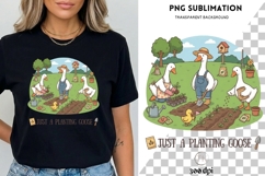 Just A Planting Goose PNG | Gardening Goose Design Product Image 3