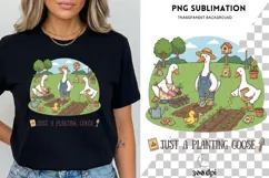 Just A Planting Goose PNG | Gardening Goose Design Product Image 3