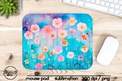 Abstract flowers mouse pad sublimation design Product Image 1