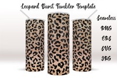 Leopard Burst Tumbler Template SVG, Skinny Tumbler 20 Product Image 3