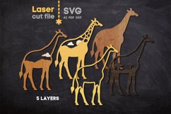 Giraffe SVG Laser cut file for Glowforge Product Image 3