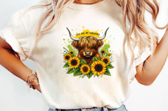 You Are My Sunshine Sublimation, Funny Highland Cow Png Product Image 3